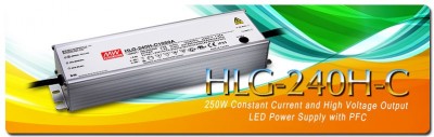 Disponibile il nuovo HLG-240H-C: Driver LED IP67/IP65 con PFC