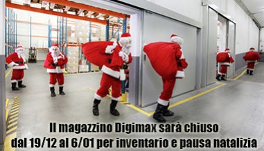 Magazzino e uffici Digimax: Date di chiusura natalizia 2015