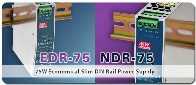 EDR-75 e NDR-75: nuove serie DIN RAIL slim