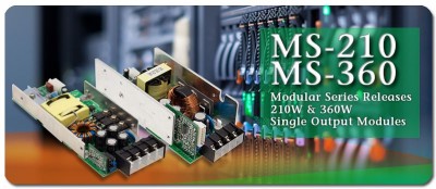 MS-210 e MS-360: Nuovi alimentatori modulari a singola uscita