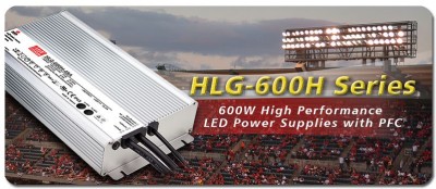 HLG-600H: nuovo alimentatore per LED con PFC ad alta potenza
