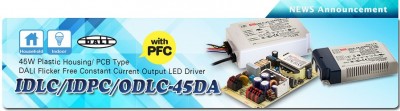 Nuovi Driver LED serie IDLC/IDPC-45 e ODLC-45 DALI