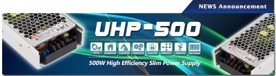 Nuovo UHP-500 Meanwell a basso profilo di 31mm