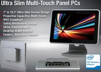 ACP-1073 e ACP-1103:Nuovi Panel PC Ultra-slim Multi-touch Fanless