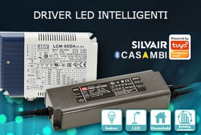 Driver LED con modulo Casambi e Bluetooth mesh dedicati allo smart lighting